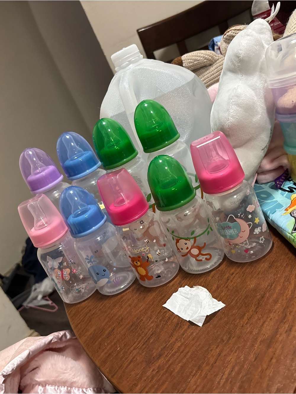 Kidgets Assorted Baby Bottles in Pink, Blue, Green, Purple